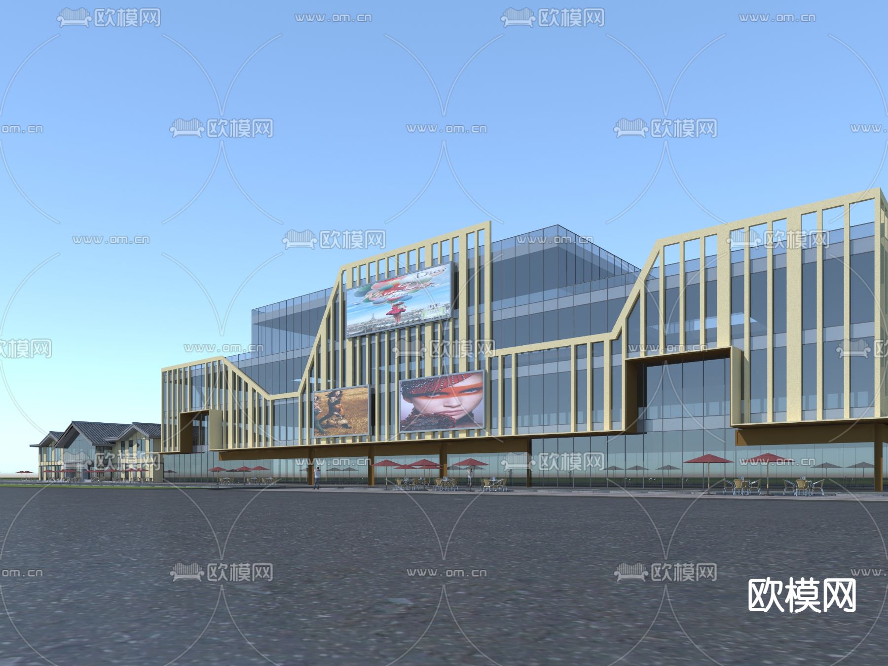 商业综合体 商场3d模型下载