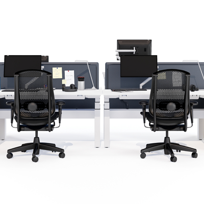  公共办公桌椅su模型 