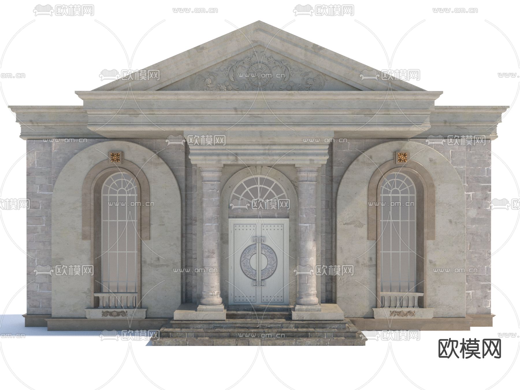 欧式教堂 建筑构件3d模型下载