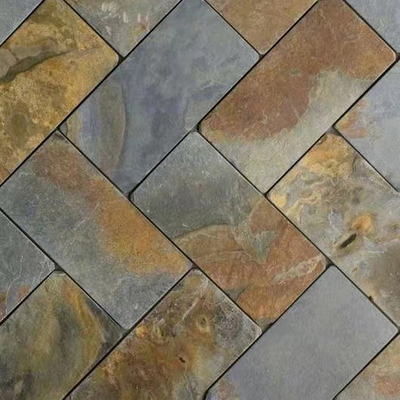  灰色花岗岩石材人字拼贴图 