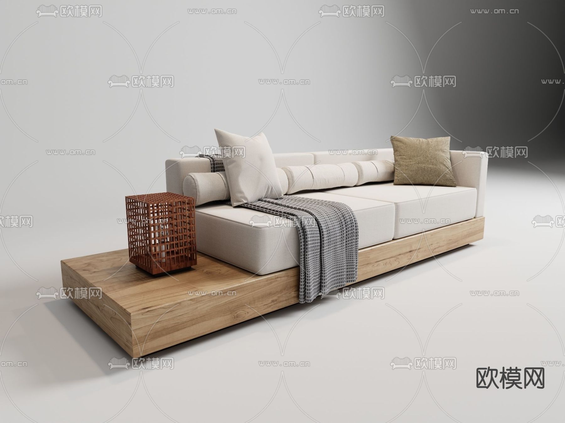 双人沙发 休闲沙发3d模型下载（渲染图2）