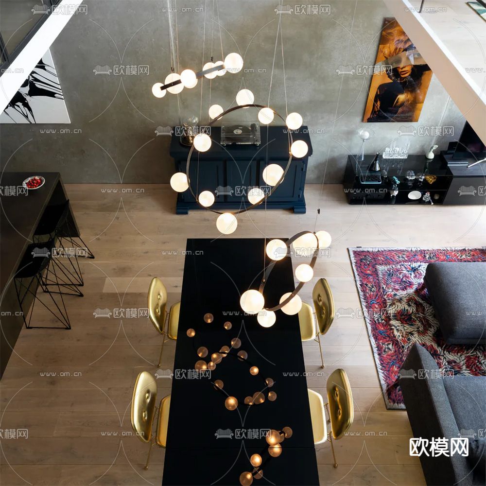 Moooi 吊灯3d模型下载（渲染图2）