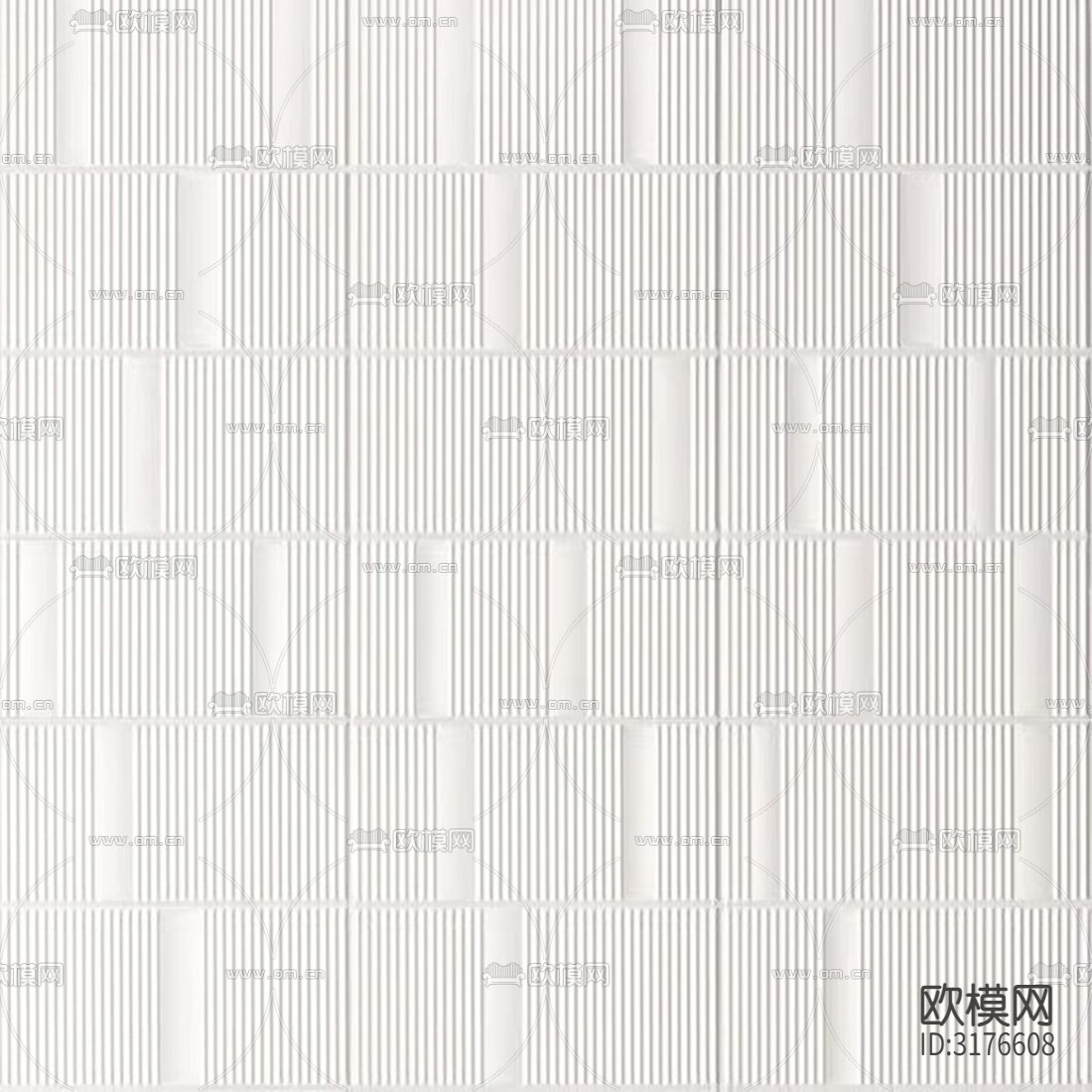 白色凹凸艺术砖贴图下载