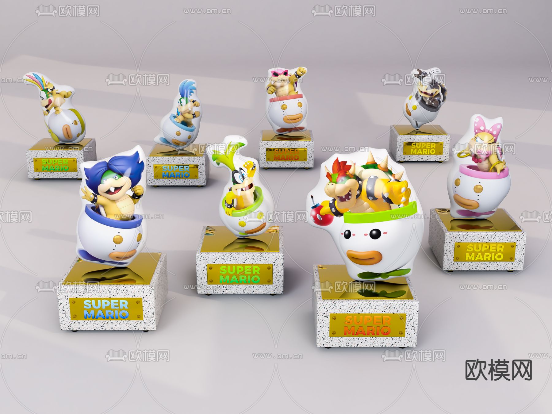 Q版潮玩 动漫雕塑 卡通摆件3d模型下载