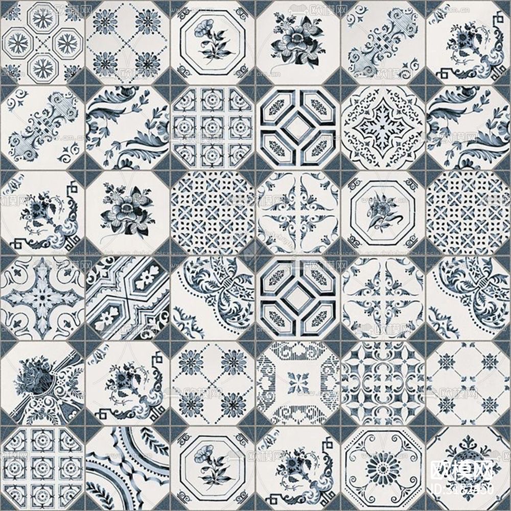 灰色乱拼花砖贴图下载