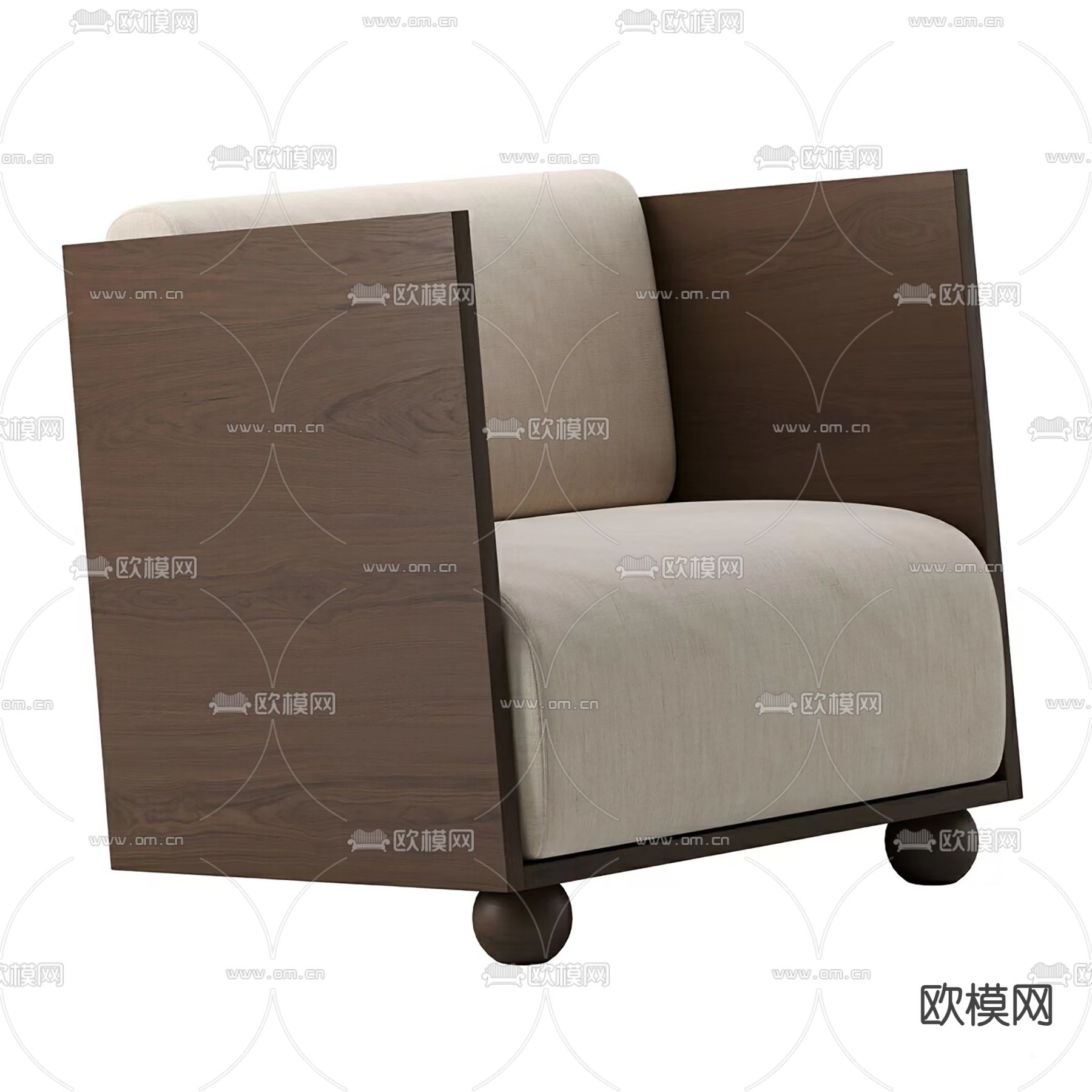 Ferm 单人沙发3d模型下载（渲染图1）