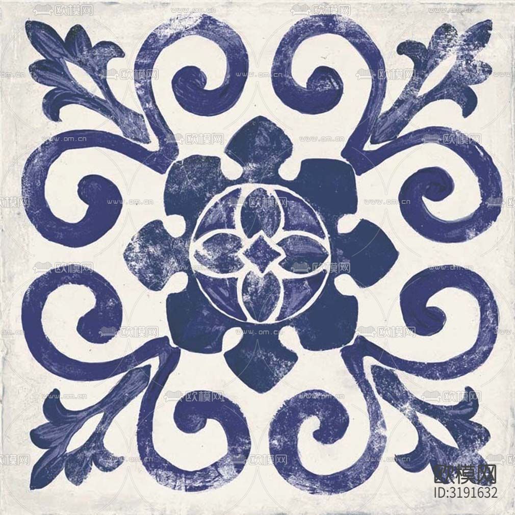 白色欧式花砖贴图下载