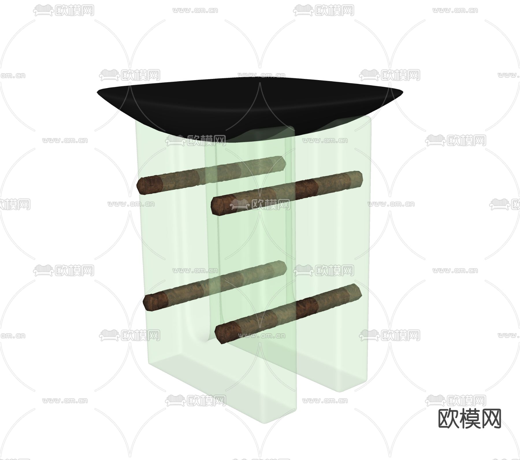 现代边几 角几su模型下载（渲染图1）