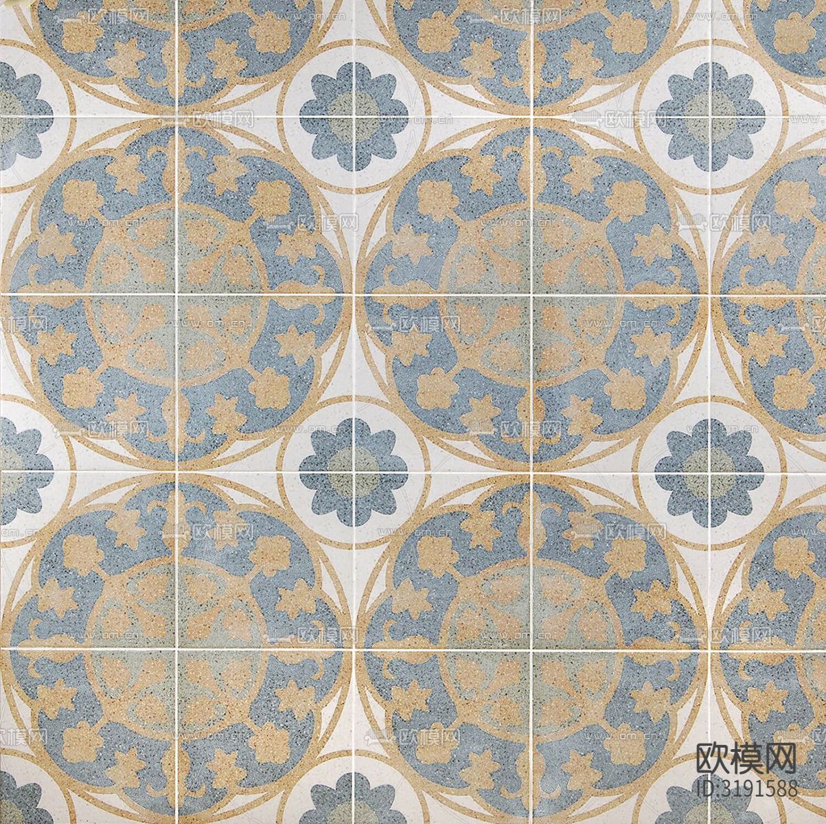 灰色欧式花砖贴图下载