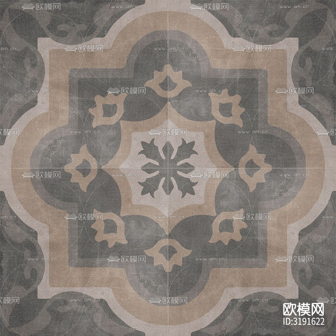 灰色欧式花砖贴图下载