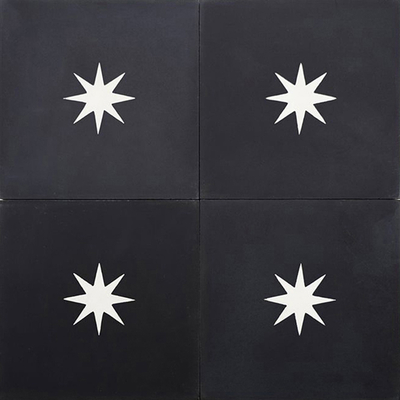  黑色现代简约花砖瓷砖贴图 