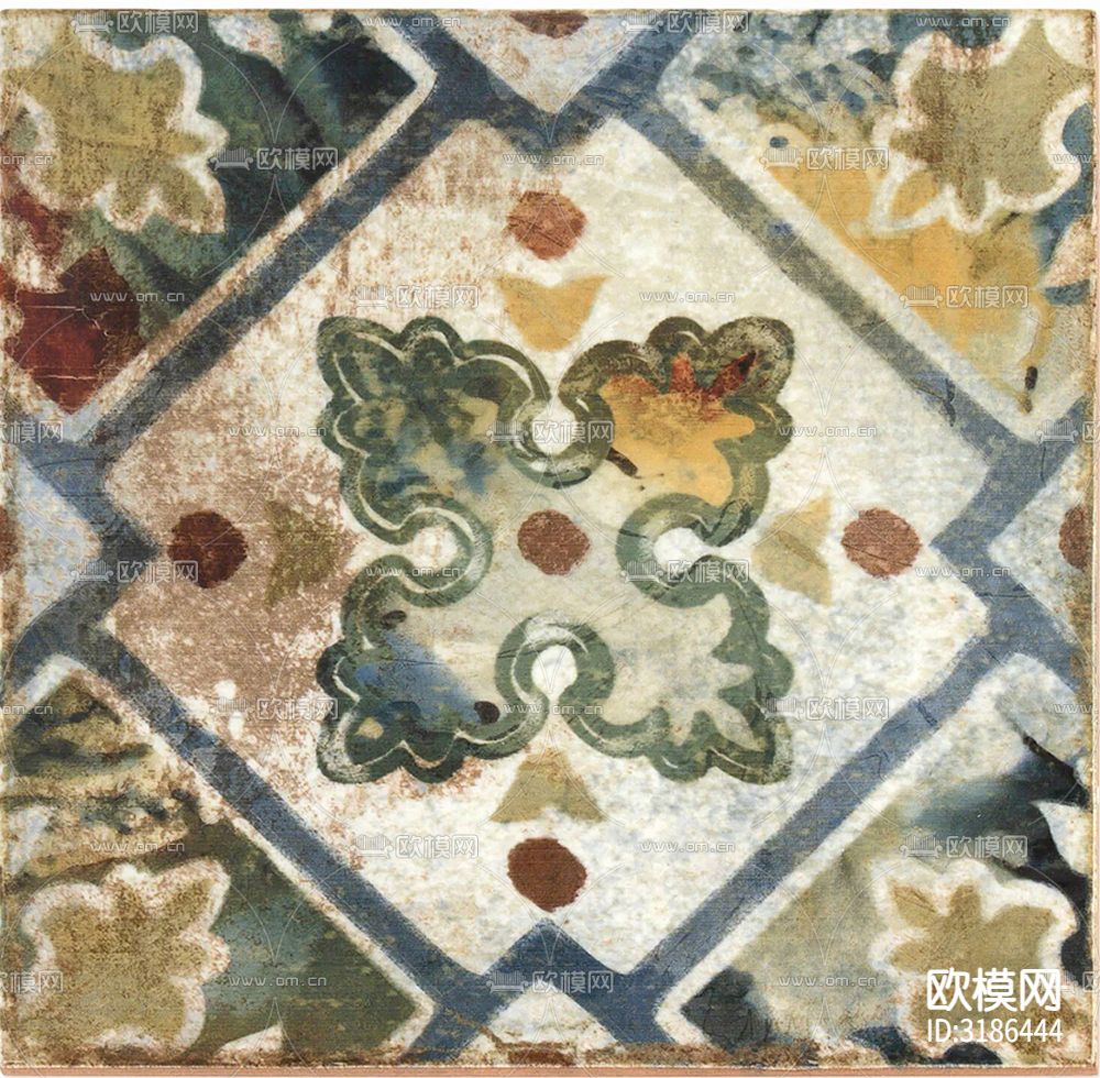 灰色欧式花砖贴图下载