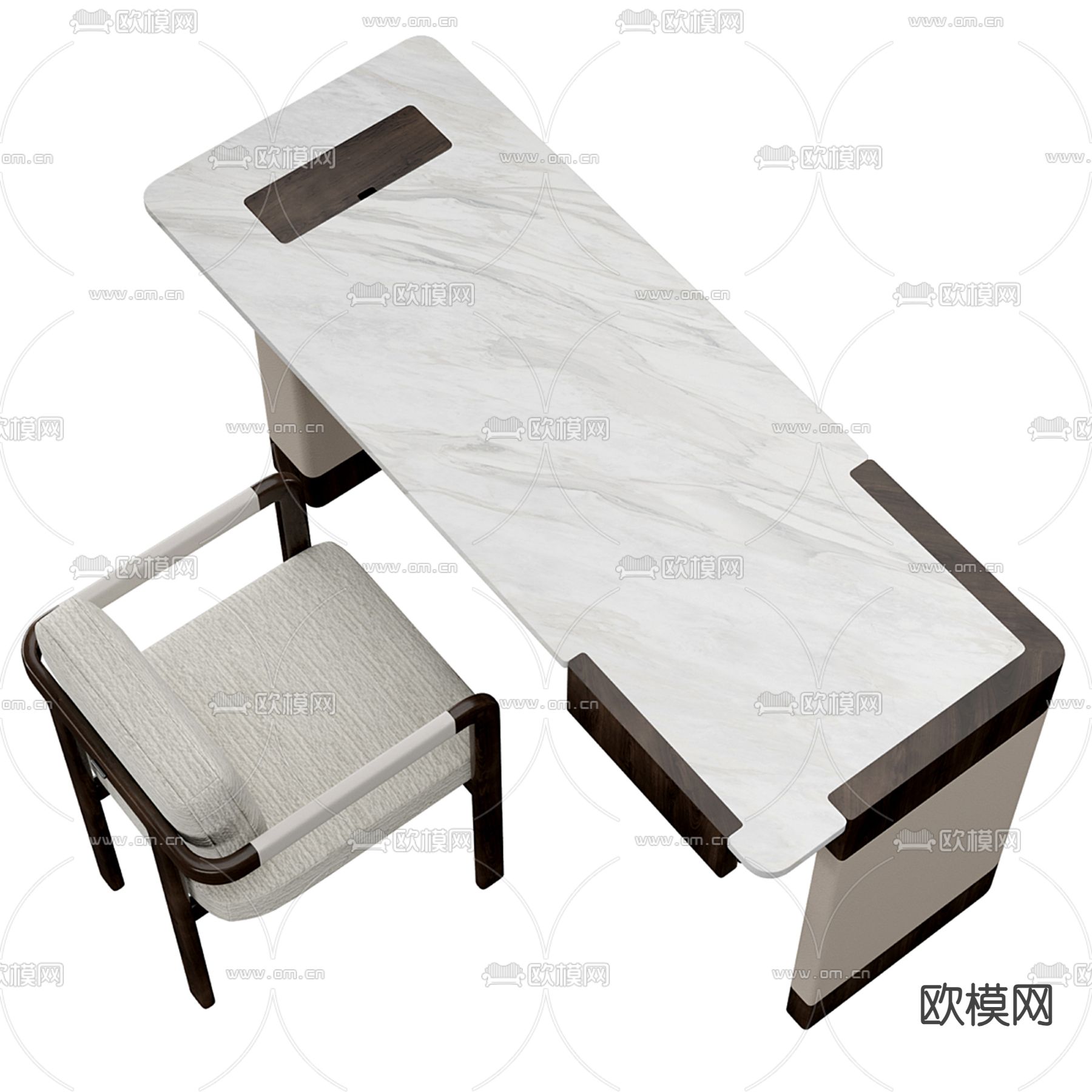 Poliform 书桌椅su模型下载（渲染图3）