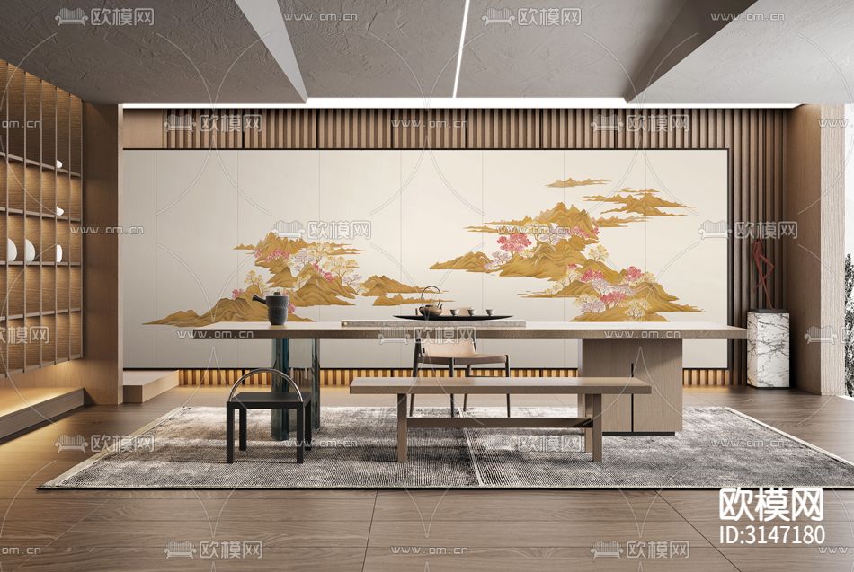 ZX24002新中式红色壁纸