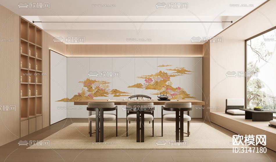 ZX24002新中式红色壁纸