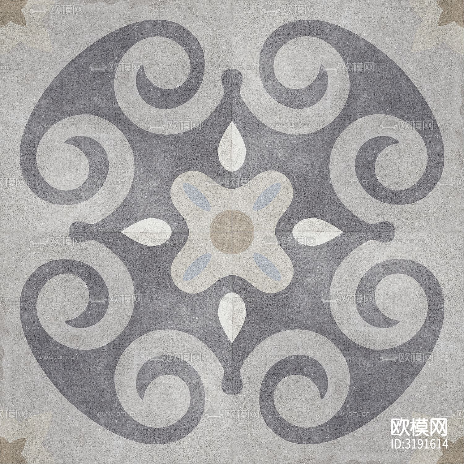 灰色欧式花砖贴图下载