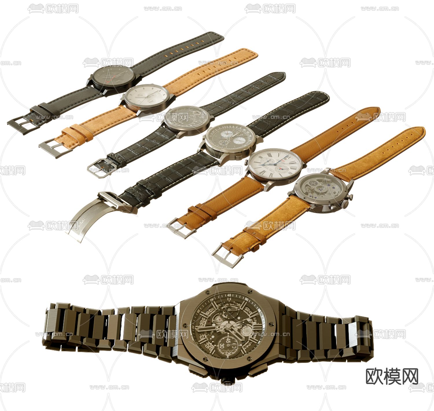钟表 手表 机械表 腕表su模型下载（渲染图2）