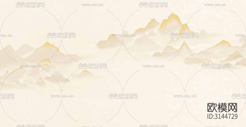 GC24031山水 抽象 金箔壁纸下载（渲染图8）