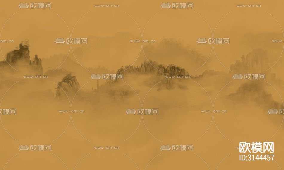 GC24024山水 水墨 抽象壁纸