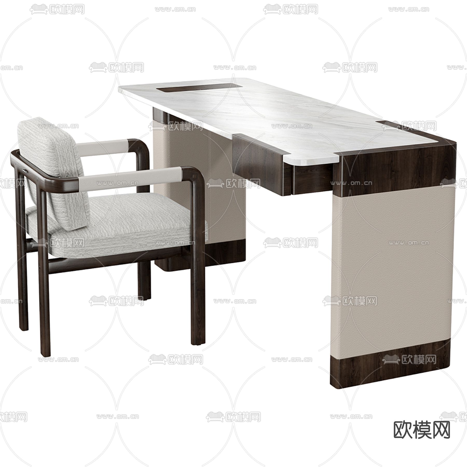 Poliform 书桌椅su模型下载（渲染图4）