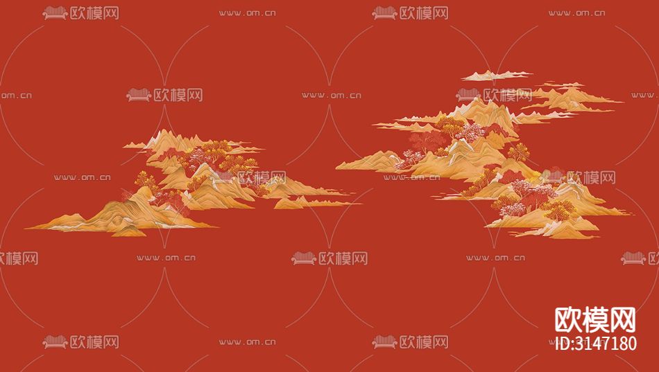 ZX24002新中式红色壁纸