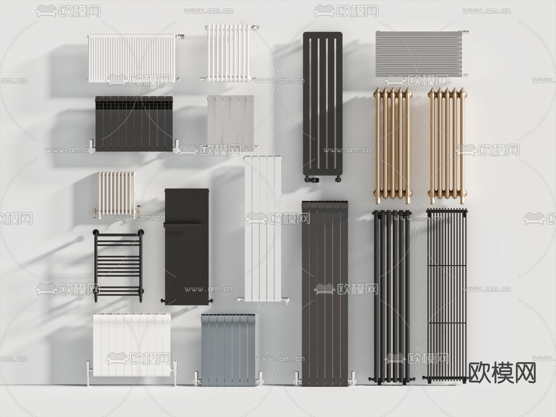 暖气热水器 家用换热器su模型下载（渲染图1）
