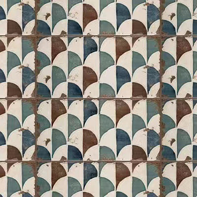  灰色做旧花砖瓷砖贴图 