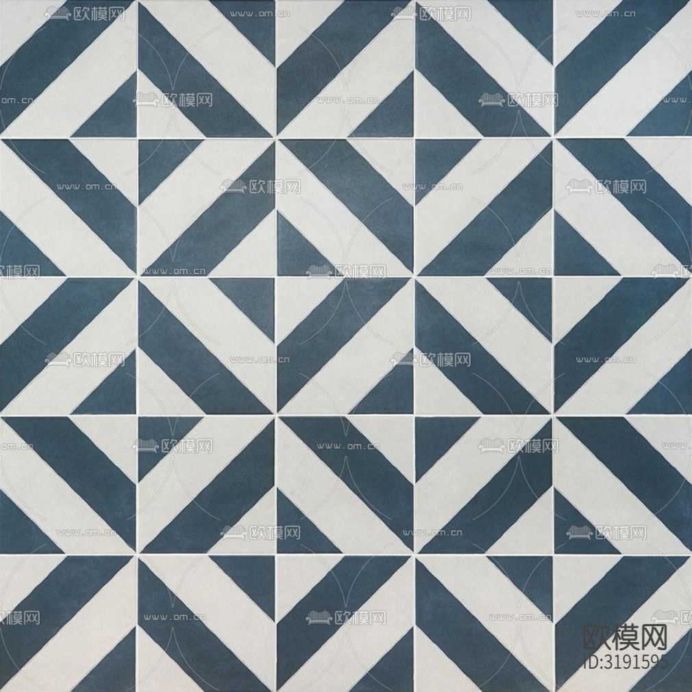 绿色现代简约花砖贴图下载