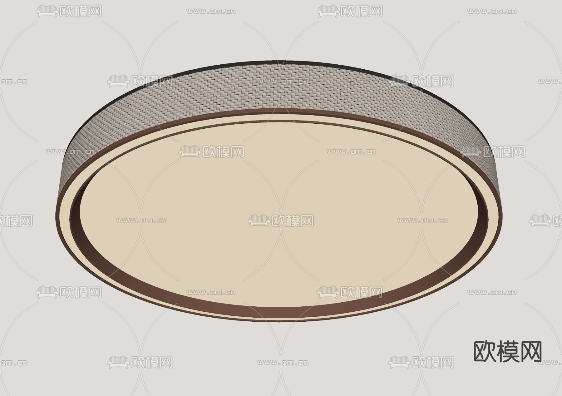 圆形吸顶灯su模型下载（渲染图2）