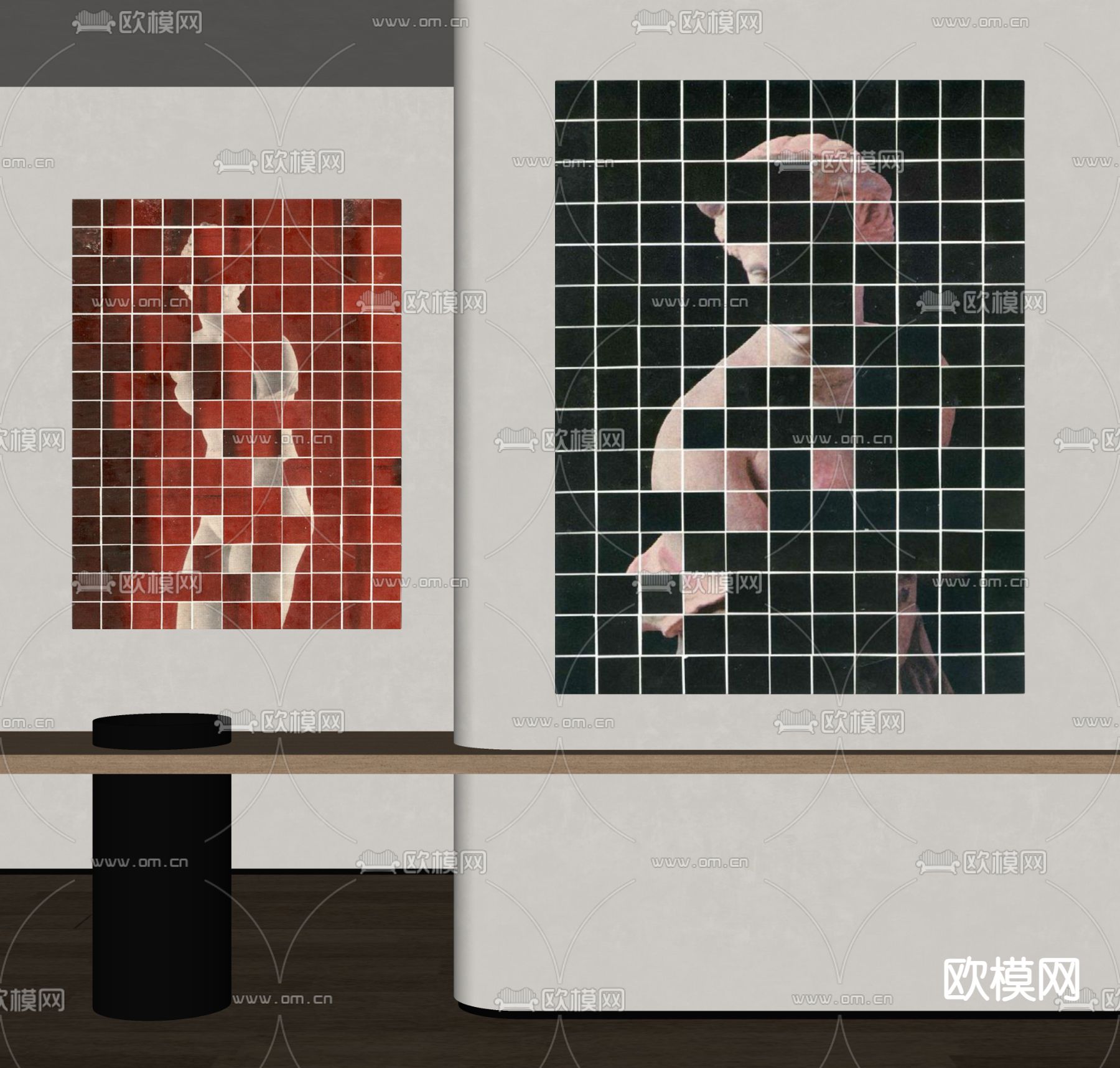 现代装饰画su模型