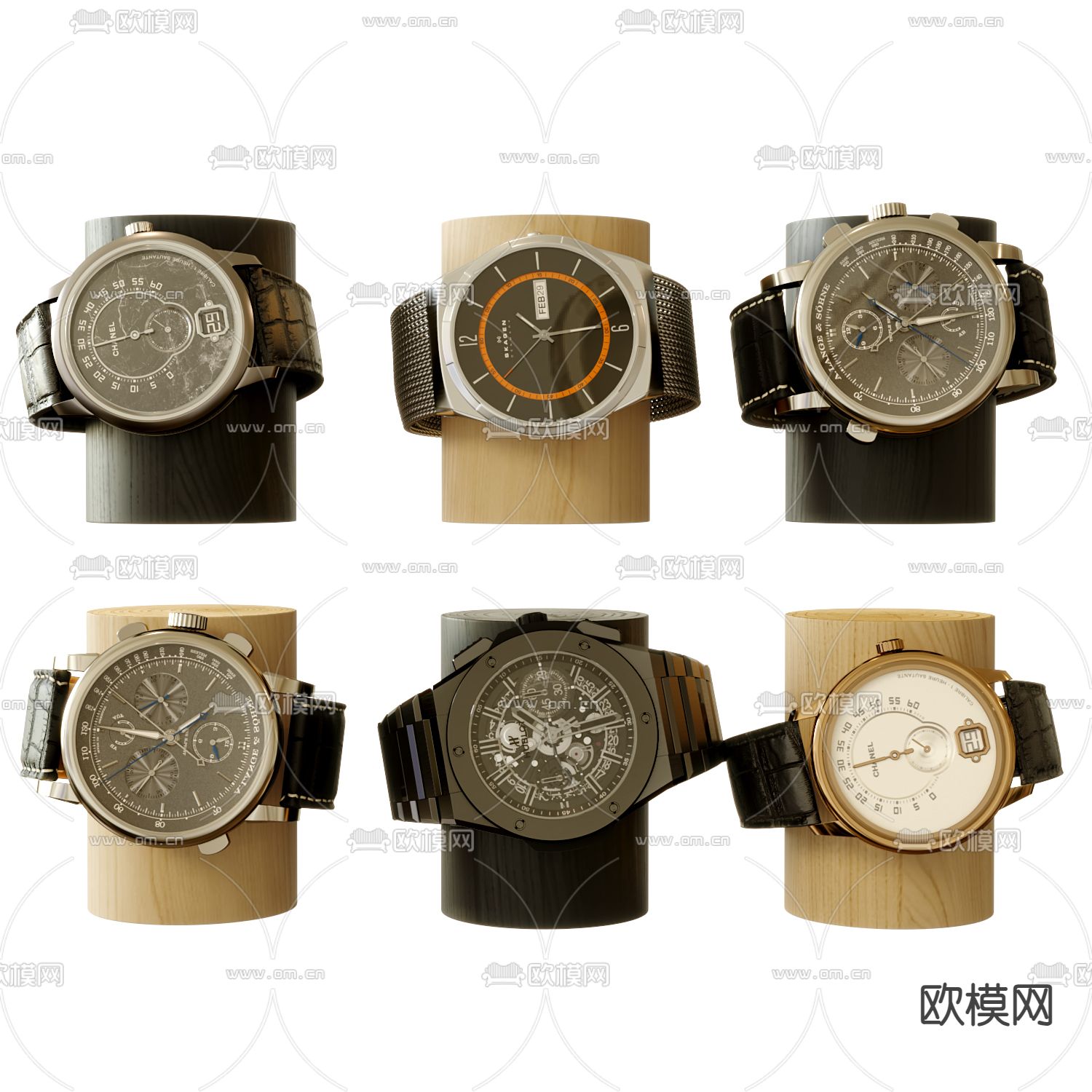 钟表 手表 机械表 腕表su模型下载（渲染图2）