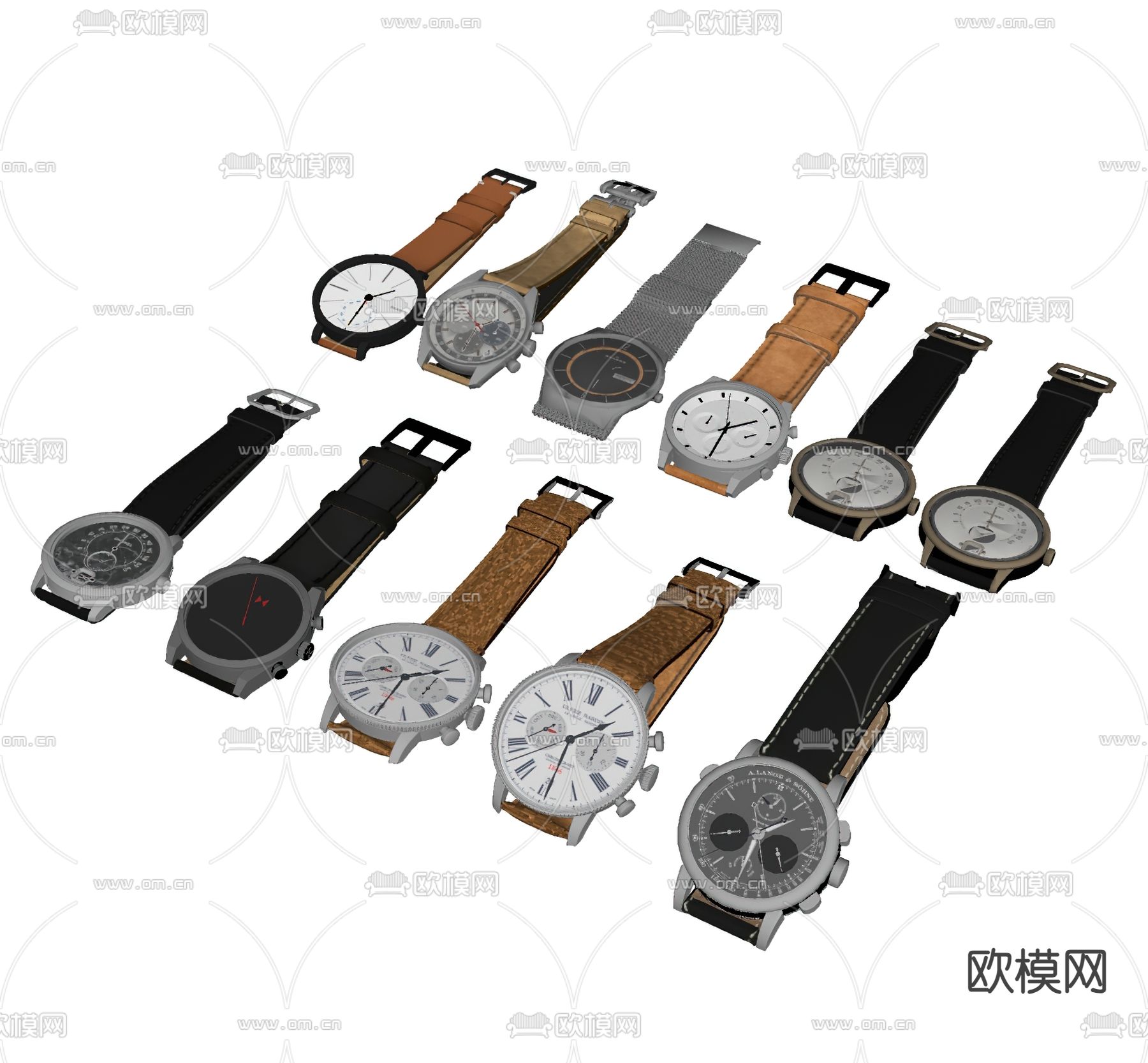 钟表 手表 机械表 腕表su模型下载（渲染图1）