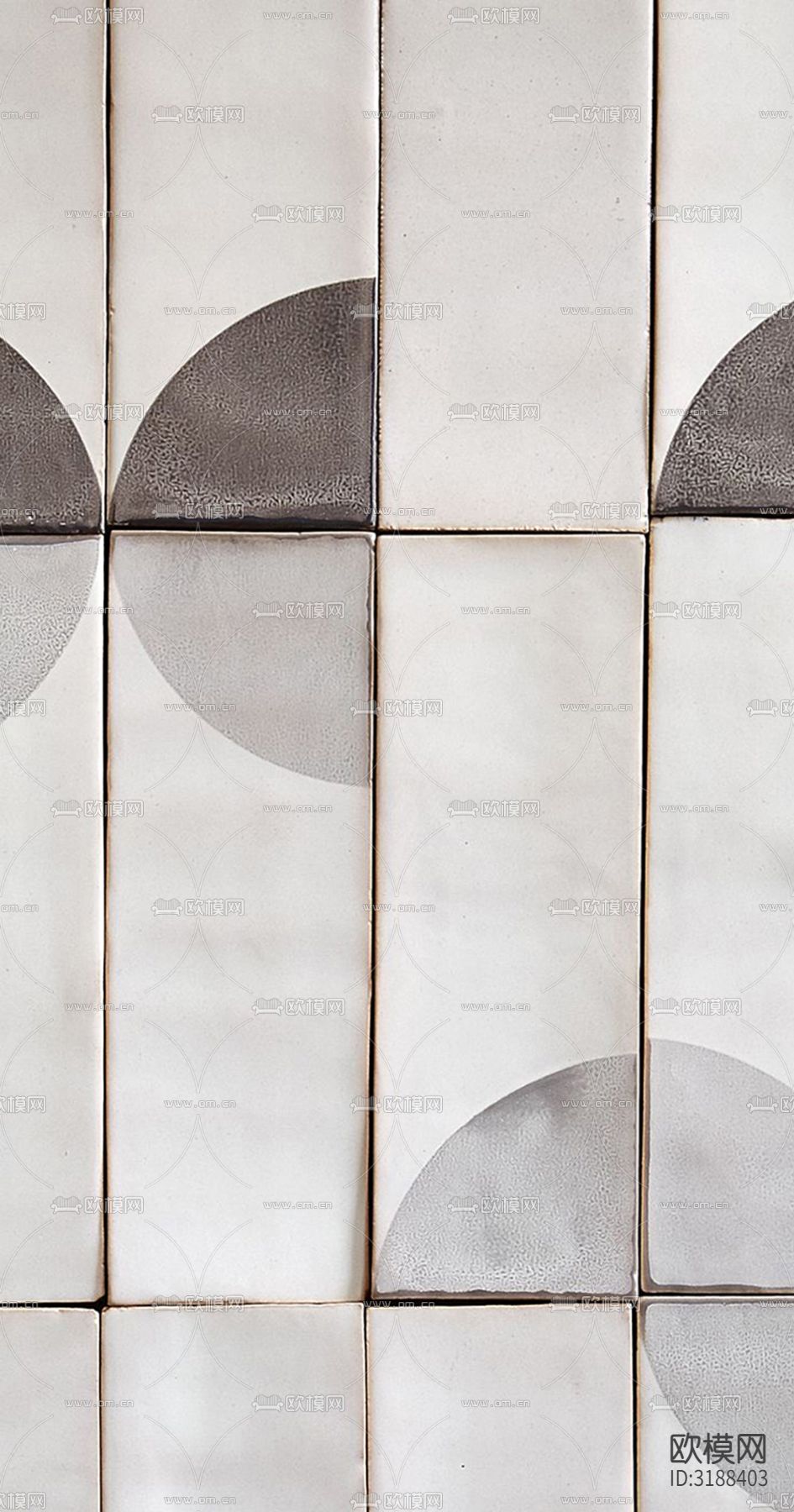 灰色现代简约花砖瓷砖贴图下载