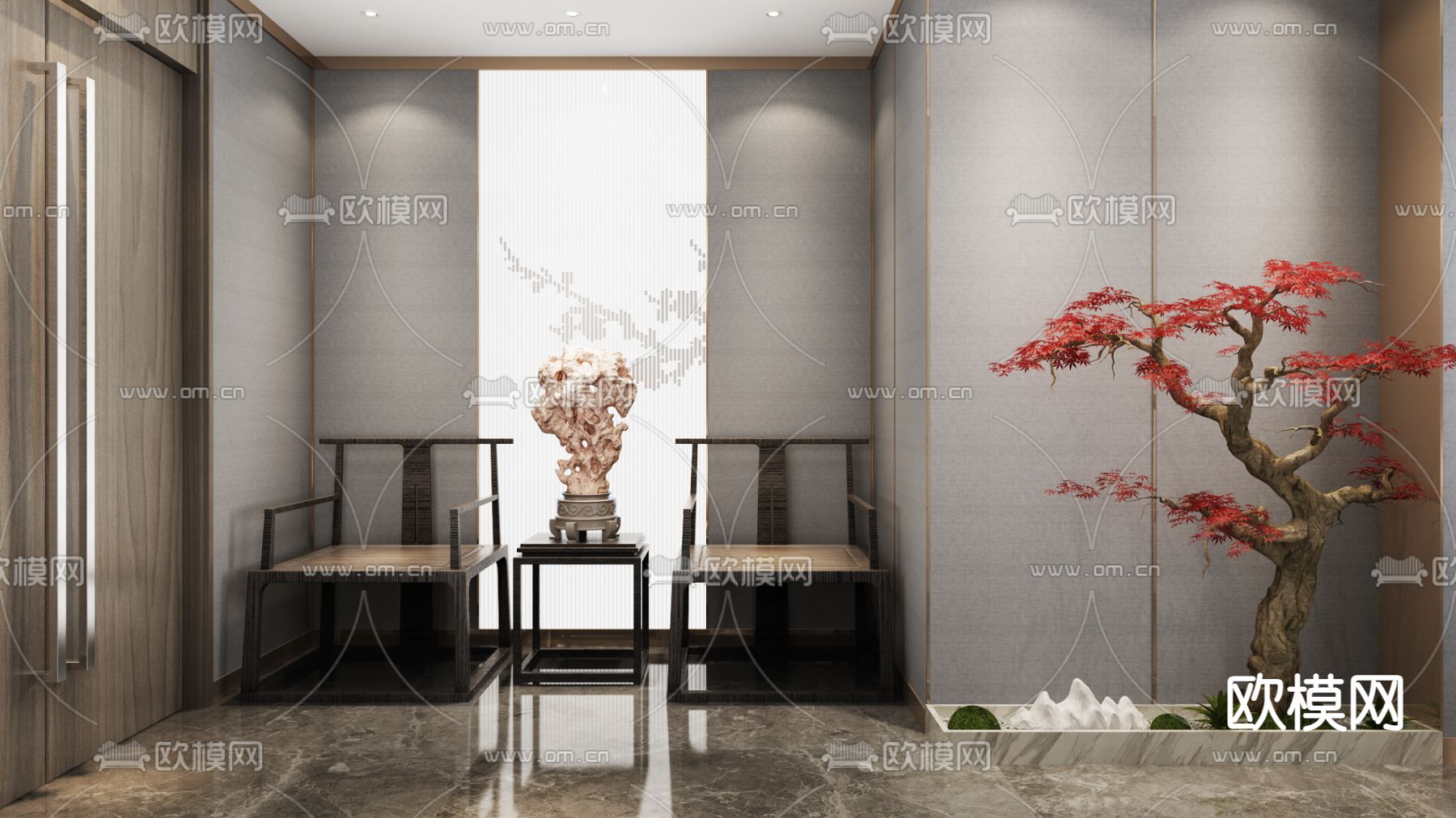 中式椅子 休闲椅3d模型下载