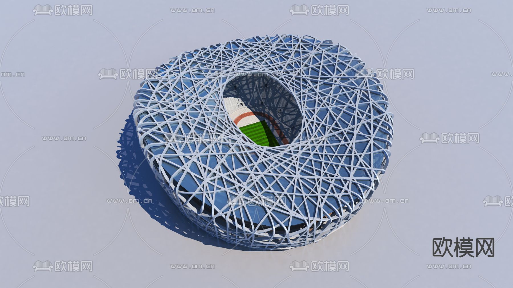 建筑外观 北京鸟瞰3d模型下载