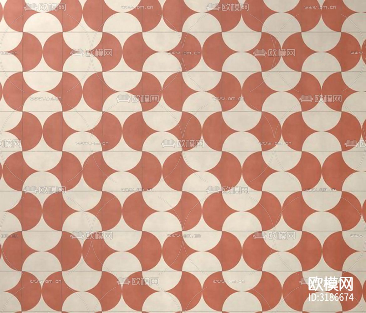 红色花砖瓷砖贴图下载