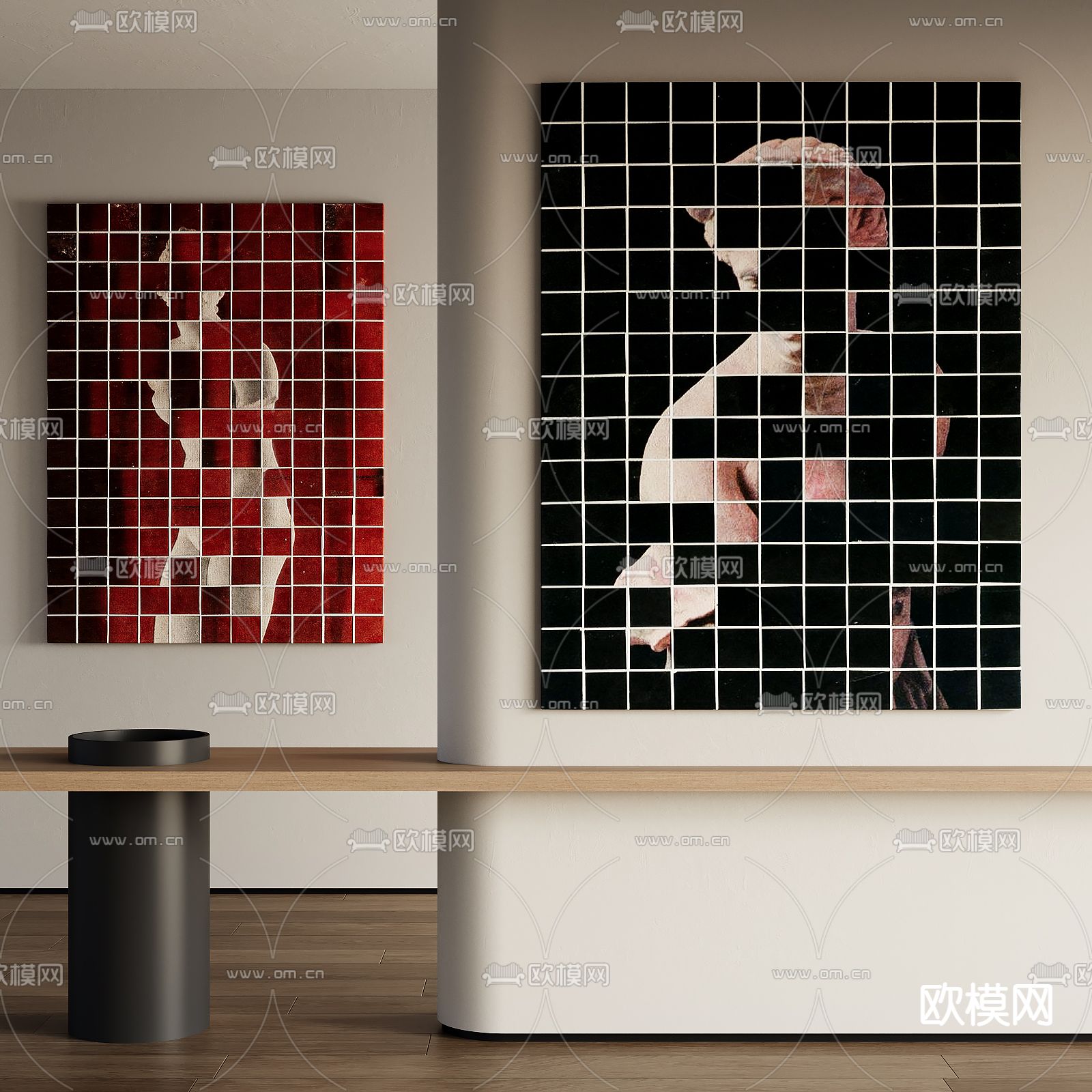 现代装饰画su模型