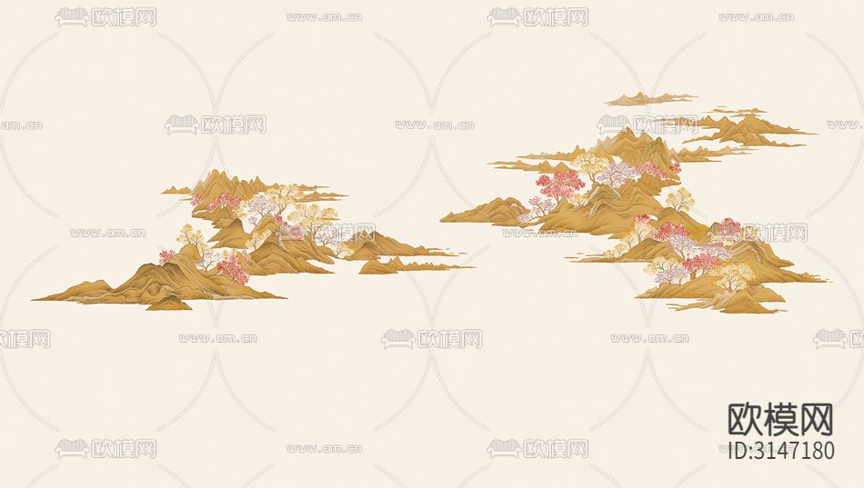 ZX24002新中式红色壁纸