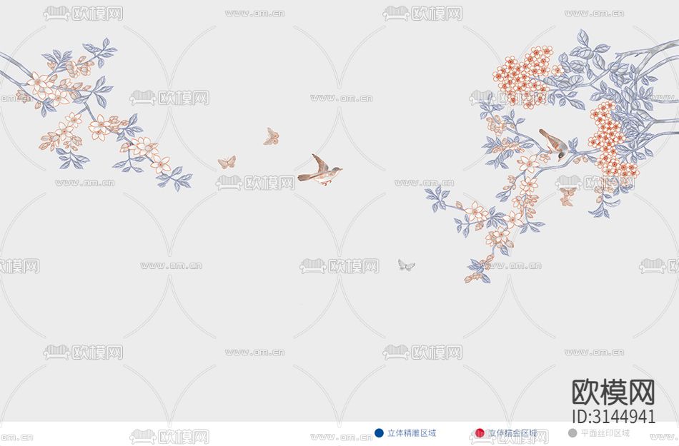 GC24058新中式 花鸟 小鸟壁纸