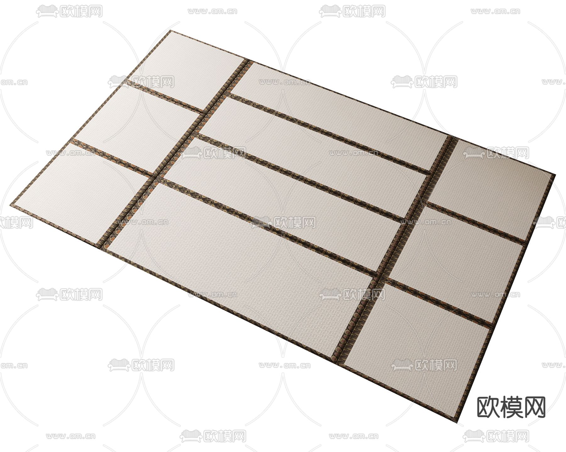 日式地毯 榻榻米su模型下载（渲染图1）
