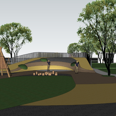  儿童区游乐场su模型 