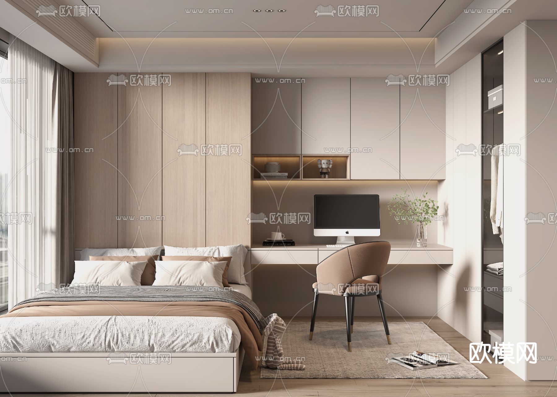 榻榻米卧室 次卧3d模型下载