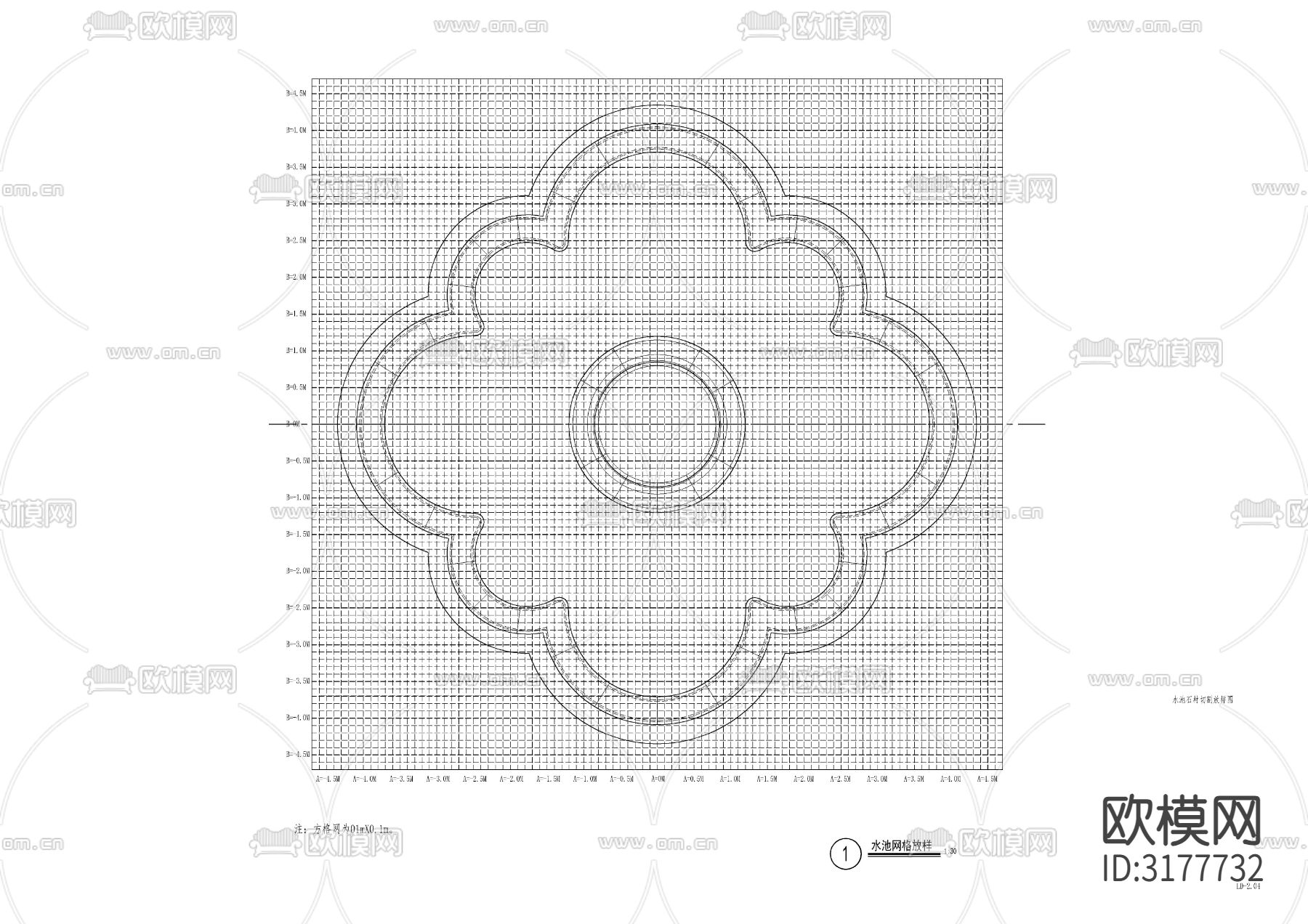 欧式雕塑水景cad节点大样图下载（渲染图5）
