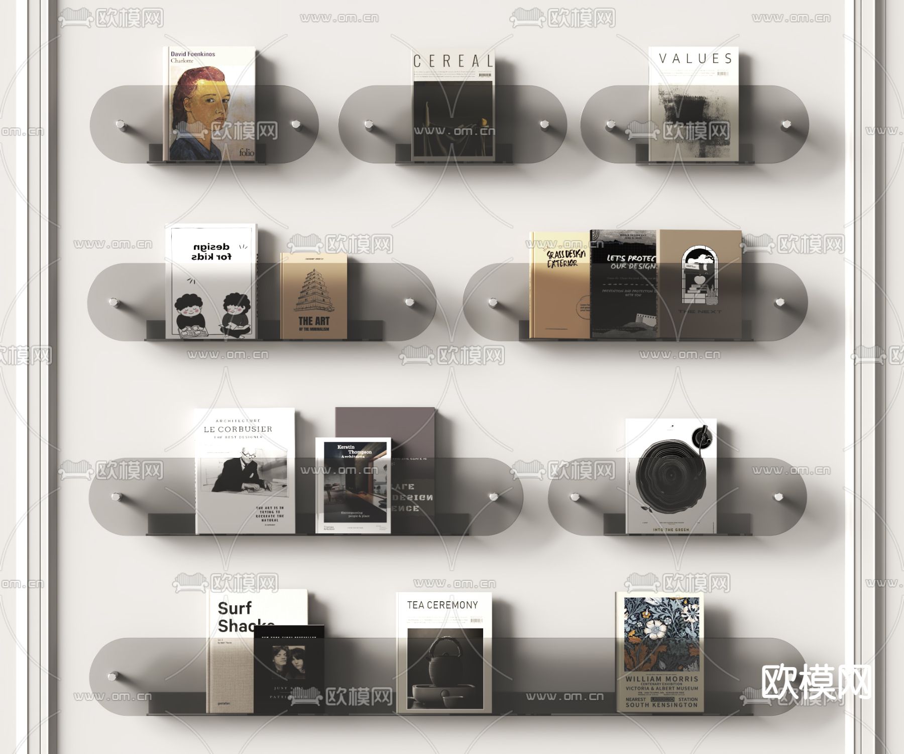 装饰书架su模型下载（渲染图2）