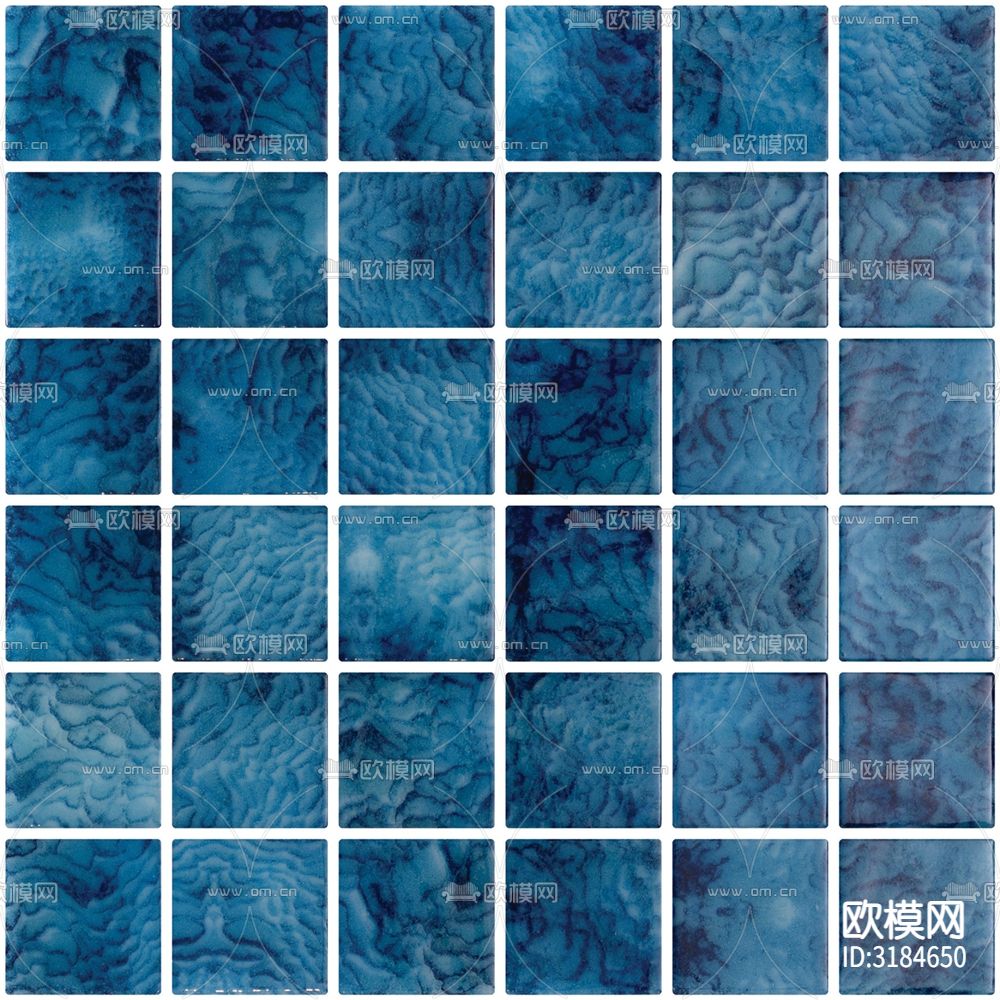 马赛克炫彩泳池 马赛克墙面贴图下载（渲染图4）