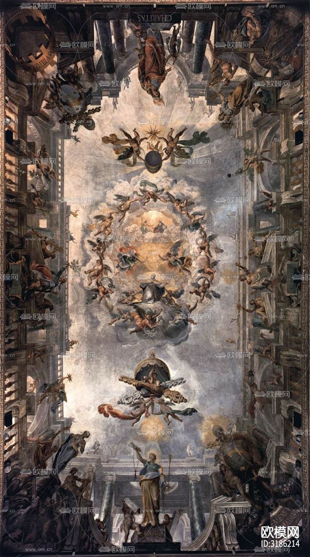 欧式大师油画天花下载