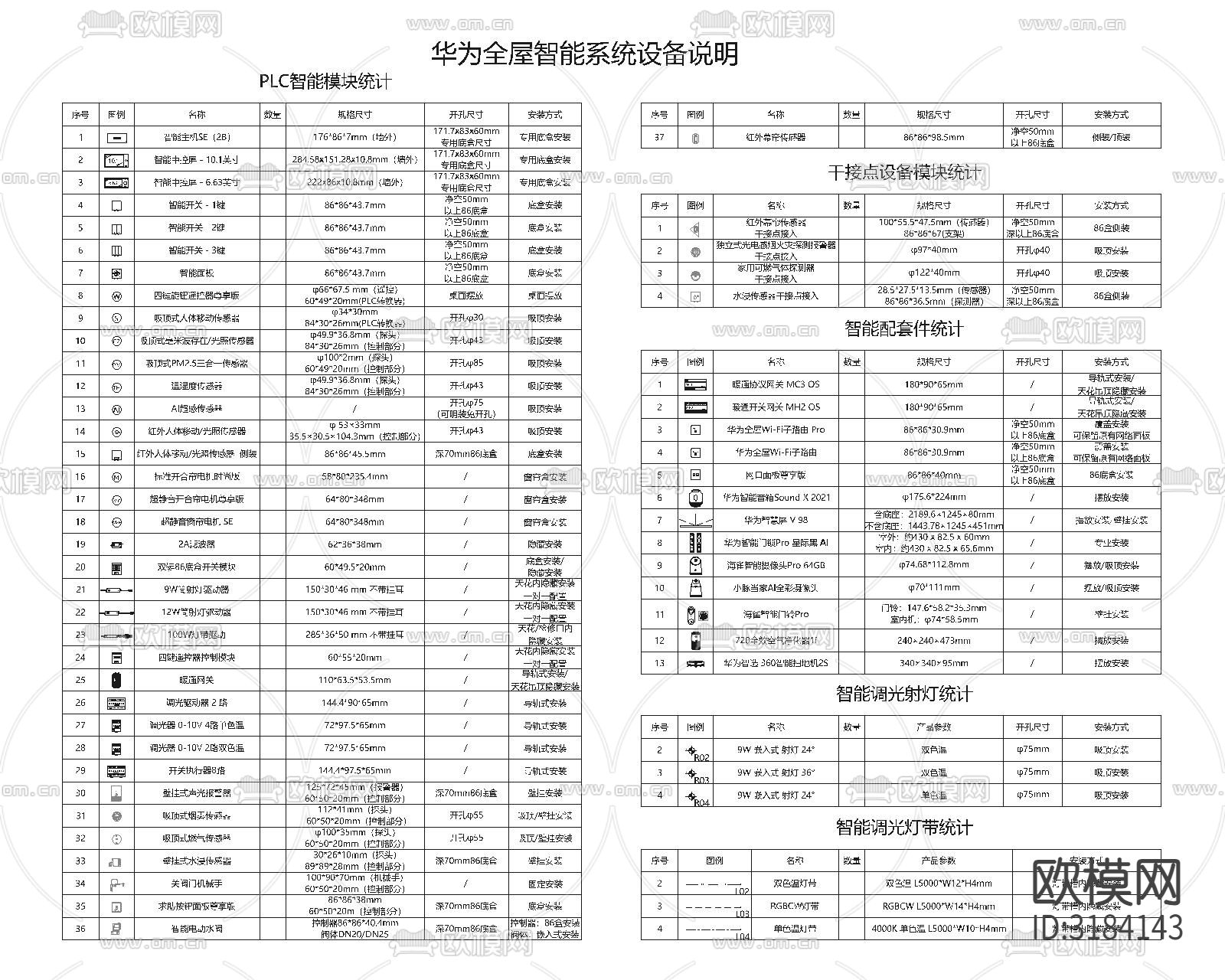 华为全屋智能前装cad施工图下载（渲染图9）