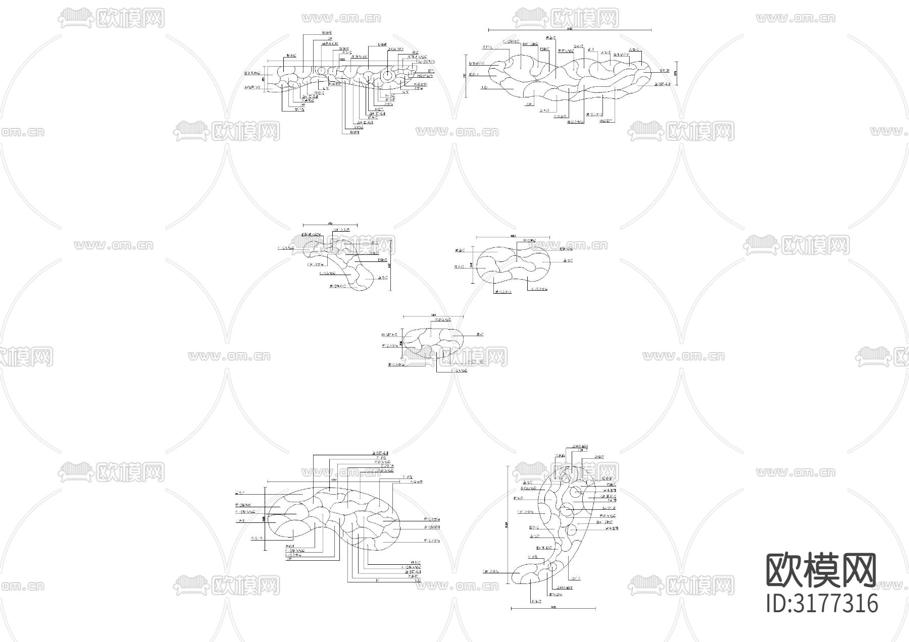 植物搭配小景CAD施工图下载（渲染图8）