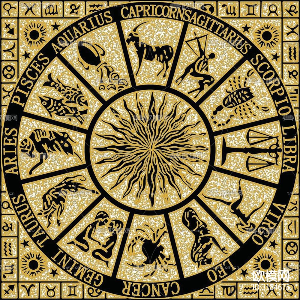 欧式拼花地砖瓷砖贴图下载（渲染图4）