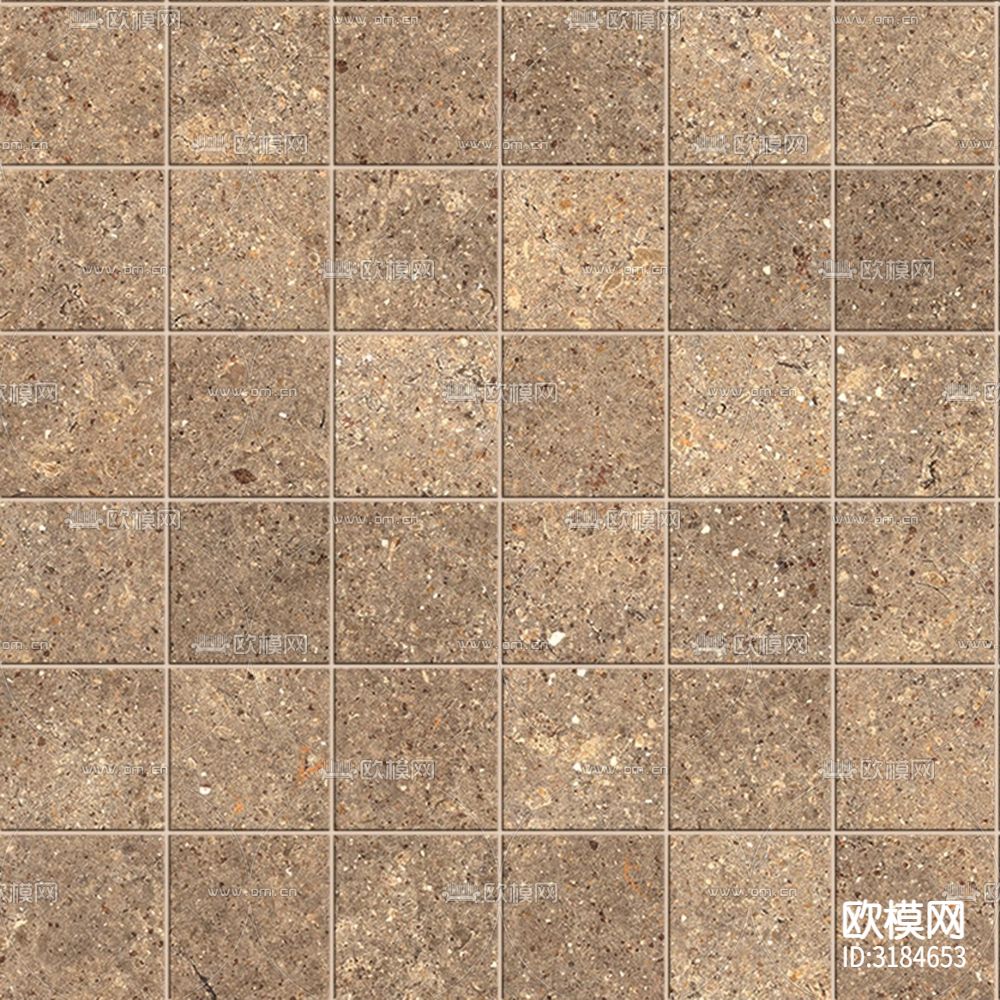 黄色马赛克瓷砖贴图下载（渲染图2）